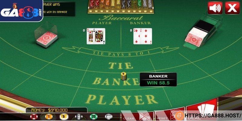 Baccarat có tỷ lệ trúng thưởng cao