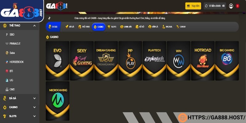 Casino live đẳng cấp từ sòng bài