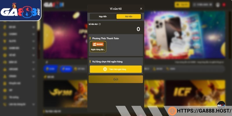 Rút tiền GA888 bảo mật