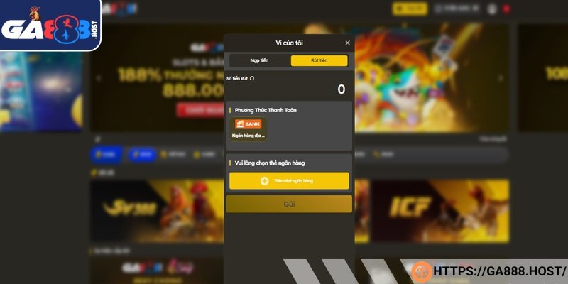 Rút tiền GA888 là cách để chuyển lợi nhuận